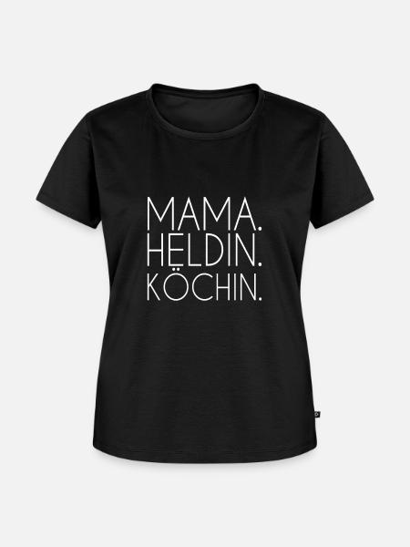 Mama Heldin Köchin - Frauen Premium Bio T-Shirt - Schwarz
