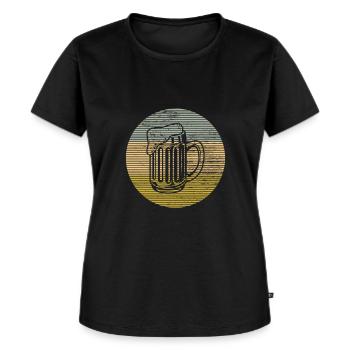 Bier - Frauen Premium Bio T-Shirt - Schwarz - Vorne - Selfina (174cm)