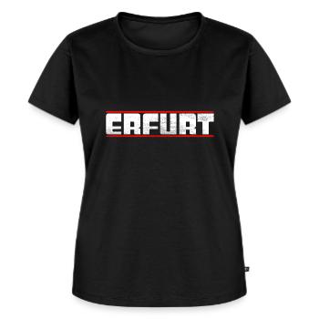 Erfurt - Frauen Premium Bio T-Shirt - Schwarz - Vorne - Selfina (174cm)