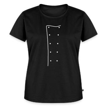 Kochjacke Ersatz Koch Köchin Köche Gastronomie - Frauen Premium Bio T-Shirt - Schwarz - Vorne - Selfina (174cm)