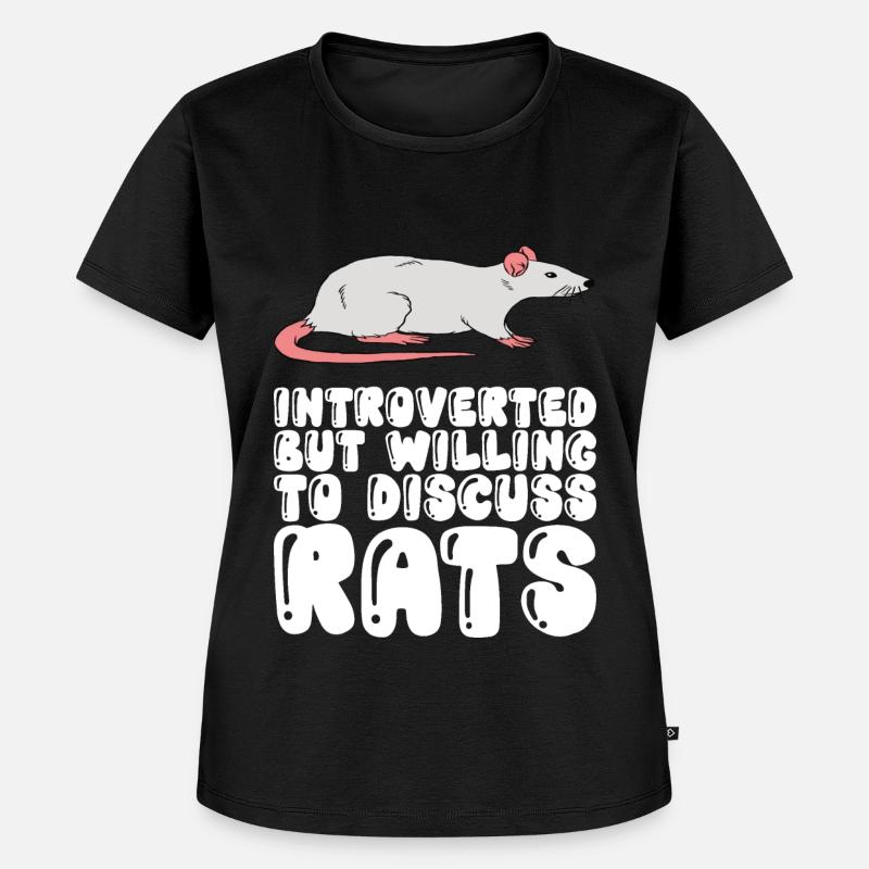 Introverted talking about rats - Women's Premium Organic T-shirt - black