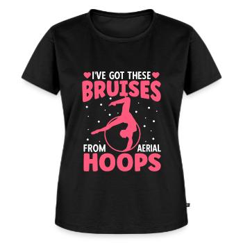 J’ai ces ecchymoses en forme de cerceaux aériens - T-shirt Premium bio Femme - noir - Devant - Selfina (174cm)