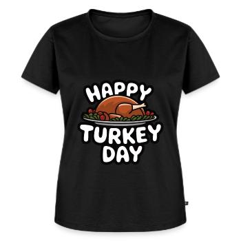 Funny Thanksgiving Turkey - Women's Premium Organic T-shirt - black - Front - Selfina (174cm)