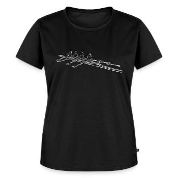 Rudern Ruderer Ruderboot Geschenk - Frauen Premium Bio T-Shirt - Schwarz - Vorne - Selfina (174cm)