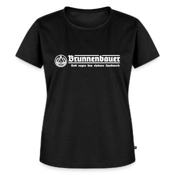 Brunnenbauer Beruf Zunftzeichen Geschenk - Frauen Premium Bio T-Shirt - Schwarz - Vorne - Selfina (174cm)