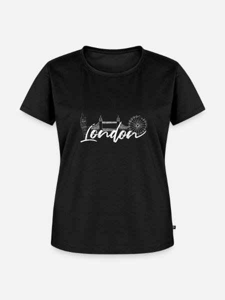 London - Frauen Premium Bio T-Shirt - Schwarz