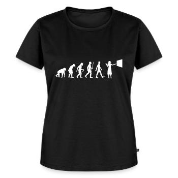 Enseignante Evolution École Professeur d’école - T-shirt Premium bio Femme - noir - Devant - Selfina (174cm)