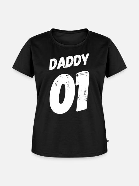daddy 01 - Frauen Premium Bio T-Shirt - Schwarz