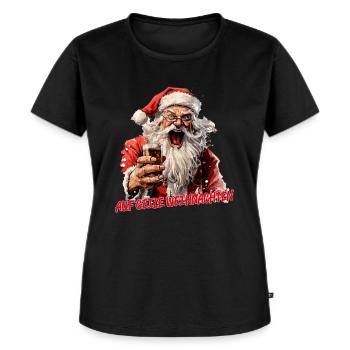 Geile Weihnachten - Frauen Premium Bio T-Shirt - Schwarz - Vorne - Selfina (174cm)