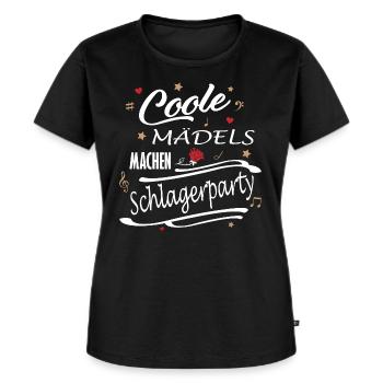 Schlagerparty Schlager Volksmusik Feiern Party - Frauen Premium Bio T-Shirt - Schwarz - Vorne - Selfina (174cm)