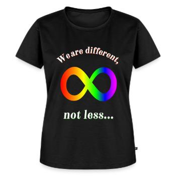 Neurodiversität, Autismus-Bewusstsein, Wir sind - Frauen Premium Bio T-Shirt - Schwarz - Vorne - Selfina (174cm)