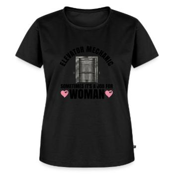 Aufzugsmechanikerin Design Für Einen - Women's Premium Organic T-shirt - black - Front - Selfina (174cm)