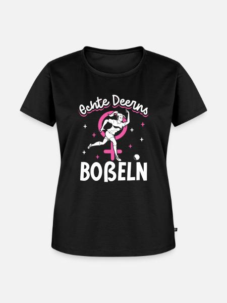 Echte Deerns Boßeln - Frauen Premium Bio T-Shirt - Schwarz