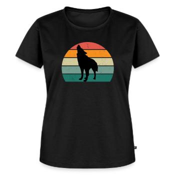 Wolves Wolf pack dog dogs territory pack wolf - Women's Premium Organic T-shirt - black - Front - Selfina (174cm)