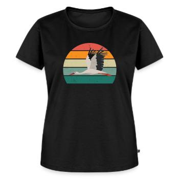 Störche Störchin Baby Kinder Kind Schnabel Storch - Frauen Premium Bio T-Shirt - Schwarz - Vorne - Selfina (174cm)