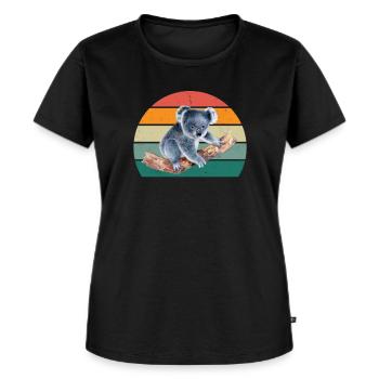 Koalas Koalabär Australien Beuteltier Beutel Koala - Frauen Premium Bio T-Shirt - Schwarz - Vorne - Selfina (174cm)