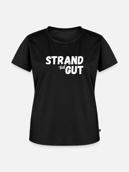 Strand tut gut - Frauen Premium Bio T-Shirt - Schwarz
