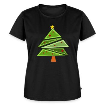 Weihnachten Weihnachtsmann Weihnacht Geschenk - Frauen Premium Bio T-Shirt - Schwarz - Vorne - Selfina (174cm)