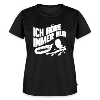 Vögel Vogel Fliegen Flügel - Frauen Premium Bio T-Shirt - Schwarz - Vorne - Selfina (174cm)