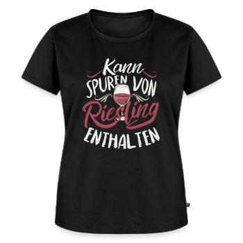 Wein Weintrinker Weinkenner Weinliebhaber - Frauen Premium Bio T-Shirt - Schwarz - Vorne - Selfina (174cm)