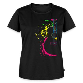Gitarre Musiker Geschenkidee für Gitarristen - Frauen Premium Bio T-Shirt - Schwarz - Vorne - Selfina (174cm)