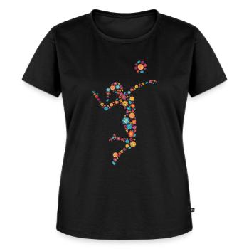 Volleyball Frau oder Mädchen - Frauen Premium Bio T-Shirt - Schwarz - Vorne - Selfina (174cm)