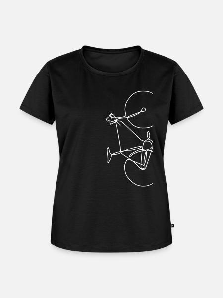 Fahrrad Radfahrer Geschenk - Frauen Premium Bio T-Shirt - Schwarz
