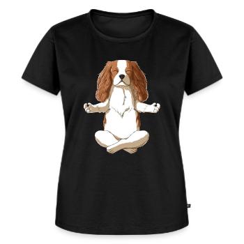 Cavalier King Charles Spaniel - Frauen Premium Bio T-Shirt - Schwarz - Vorne - Selfina (174cm)