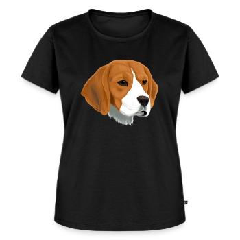 Beagle Hund - Frauen Premium Bio T-Shirt - Schwarz - Vorne - Selfina (174cm)