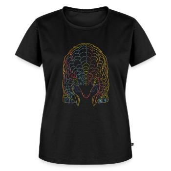 Pangolin Strokes - Women's Premium Organic T-shirt - black - Front - Selfina (174cm)