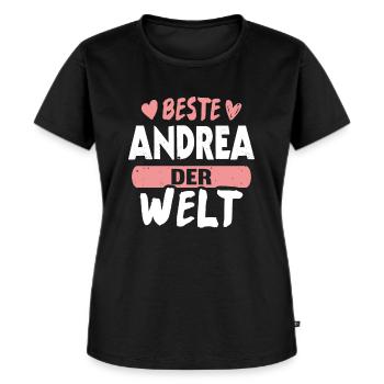 Beste Andrea der Welt - Frauen Premium Bio T-Shirt - Schwarz - Vorne - Selfina (174cm)