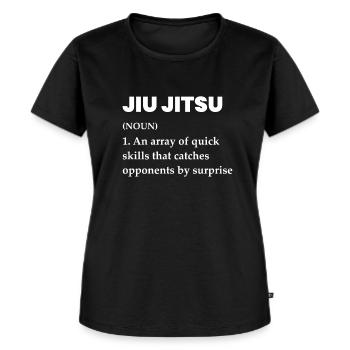 Jiu Jitsu BJJ Kampfkunst Geschenk - Frauen Premium Bio T-Shirt - Schwarz - Vorne - Selfina (174cm)