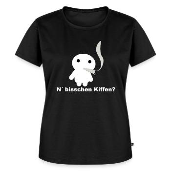 N bisschen Kiffen - Frauen Premium Bio T-Shirt - Schwarz - Vorne - Selfina (174cm)