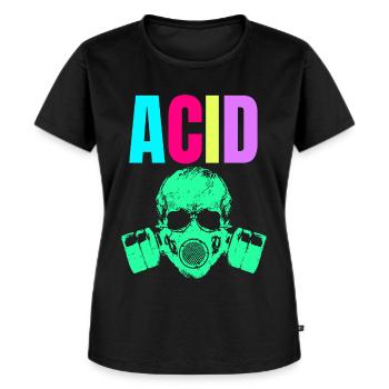 ACID Partymodus! - Frauen Premium Bio T-Shirt - Schwarz - Vorne - Selfina (174cm)