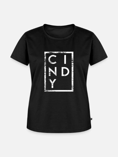 Cindy Minimalismus - Frauen Premium Bio T-Shirt - Schwarz