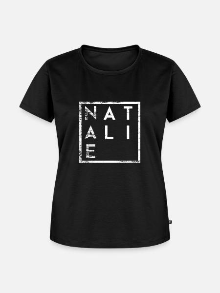 Natalie Minimalismus - Frauen Premium Bio T-Shirt - Schwarz