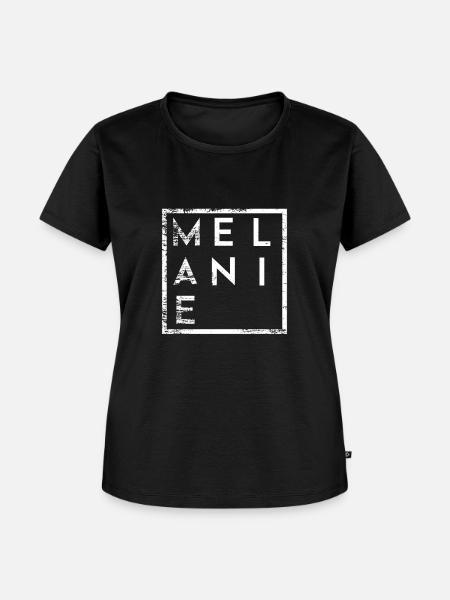 Melanie Minimalismus - Frauen Premium Bio T-Shirt - Schwarz