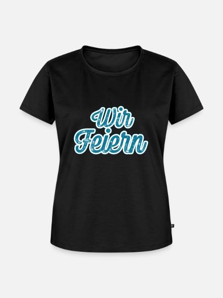 Wir Feiern - Frauen Premium Bio T-Shirt - Schwarz