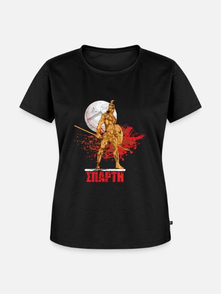 Sparta Krieger Lambda Schild - Frauen Premium Bio T-Shirt - Schwarz