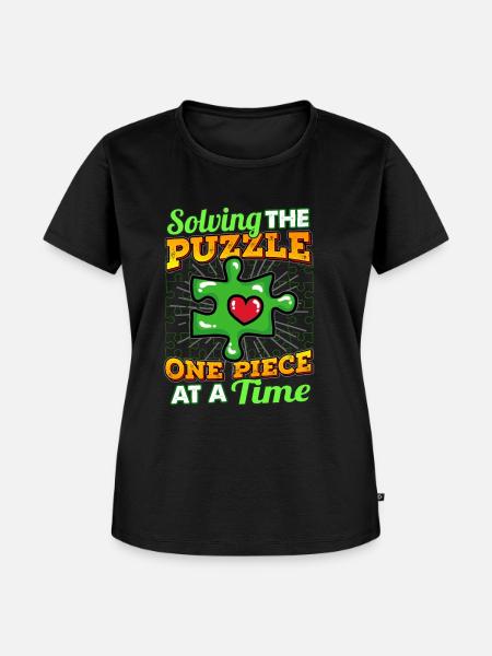 Puzzle Puzzleteil - Frauen Premium Bio T-Shirt - Schwarz