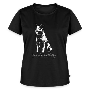 Australian Cattle Dog - Frauen Premium Bio T-Shirt - Schwarz - Vorne - Selfina (174cm)