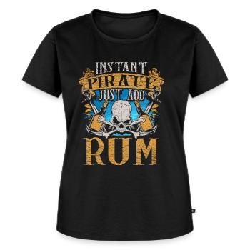 Pirate pirate pirate ship skull - Women's Premium Organic T-shirt - black - Front - Selfina (174cm)