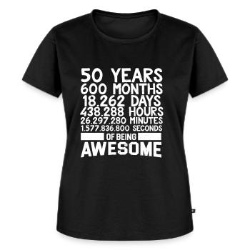 50 50 Jahre alt 50 Geburtstag 50 Geschenk 50 - Frauen Premium Bio T-Shirt - Schwarz - Vorne - Selfina (174cm)