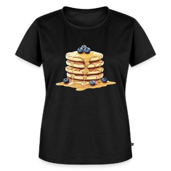 Crêpes Blueberrie - T-shirt Premium bio Femme - noir - Devant - Selfina (174cm)