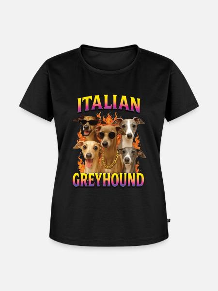Italienisches Windspiel - Frauen Premium Bio T-Shirt - Schwarz