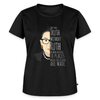 Ruth Bader Ginsburg - Frauen Premium Bio T-Shirt - Schwarz - Vorne - Selfina (174cm)