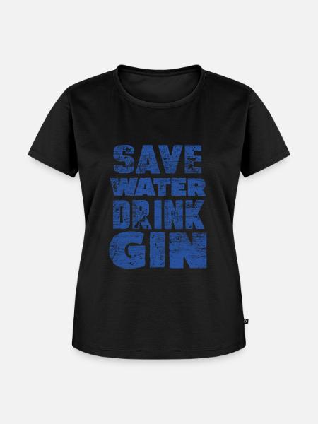 Gin - Frauen Premium Bio T-Shirt - Schwarz