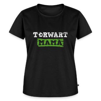 Torwart Mama - Frauen Premium Bio T-Shirt - Schwarz - Vorne - Selfina (174cm)