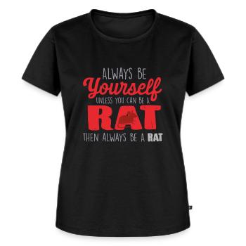 rat - T-shirt Premium bio Femme - noir - Devant - Selfina (174cm)