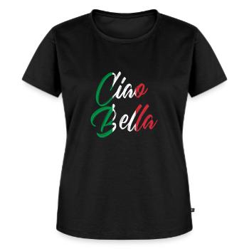 Italie - T-shirt Premium bio Femme - noir - Devant - Selfina (174cm)